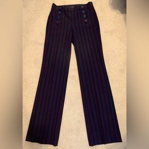 Sailor style striped wide leg trousers
